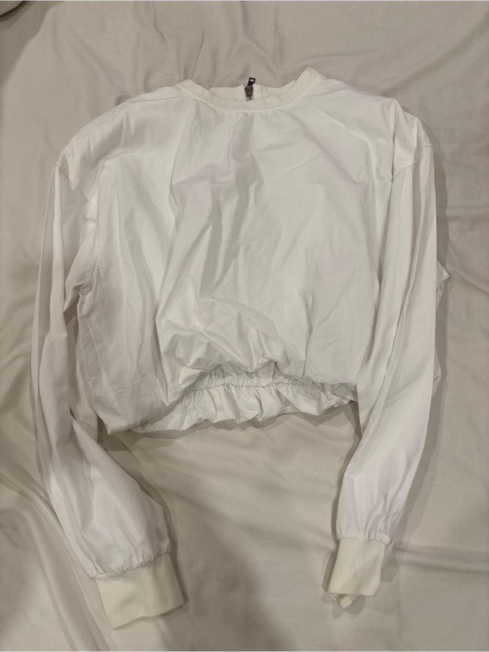 Zara White Poplin Long-Sleeve